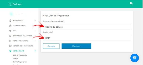 Como Criar Link de Pagamentos Online Pagseguro