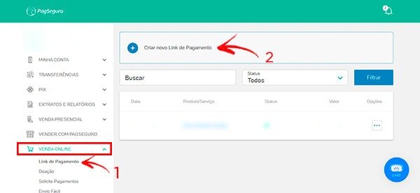 Como Criar Link de Pagamentos Online no PagSeguro
