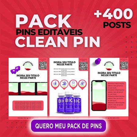 pack templates para Pin do Pinterest - Clean Pin