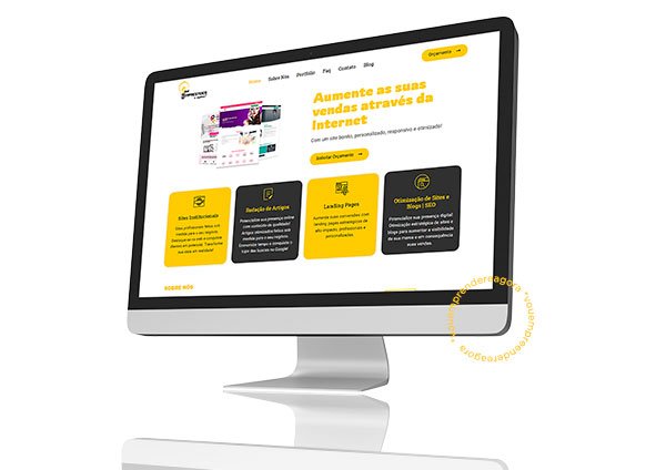 Site portfólio online criação de sites