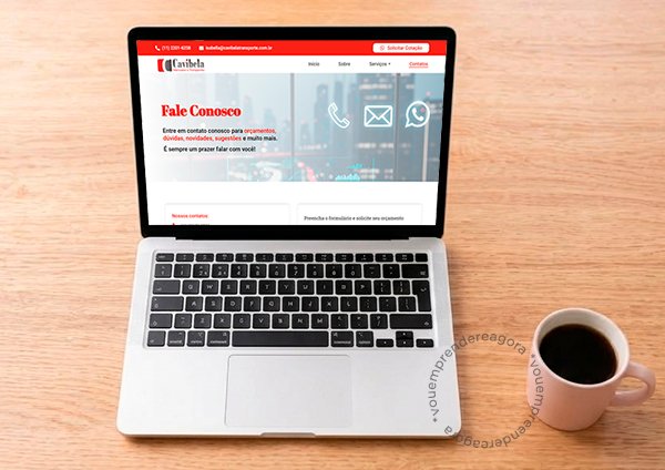 Página de contato - Estrutura de site Institucional Profissional