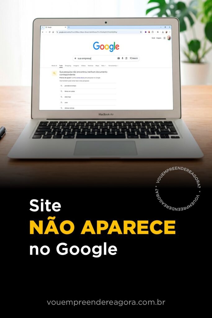 Meu site não aparece no Google
