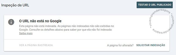 página não indexada no Google Search Console - Site não aparece no Google
