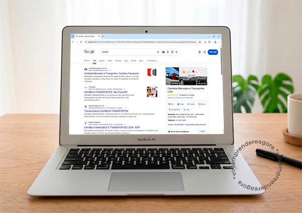 Site aparece no Google Exemplo Real